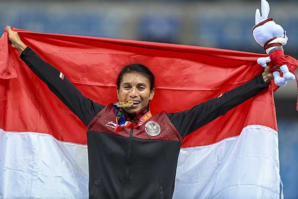 Maria Natalia Londa Sabet Medali Emas Lompat Jauh Putri SEA Games 2023
