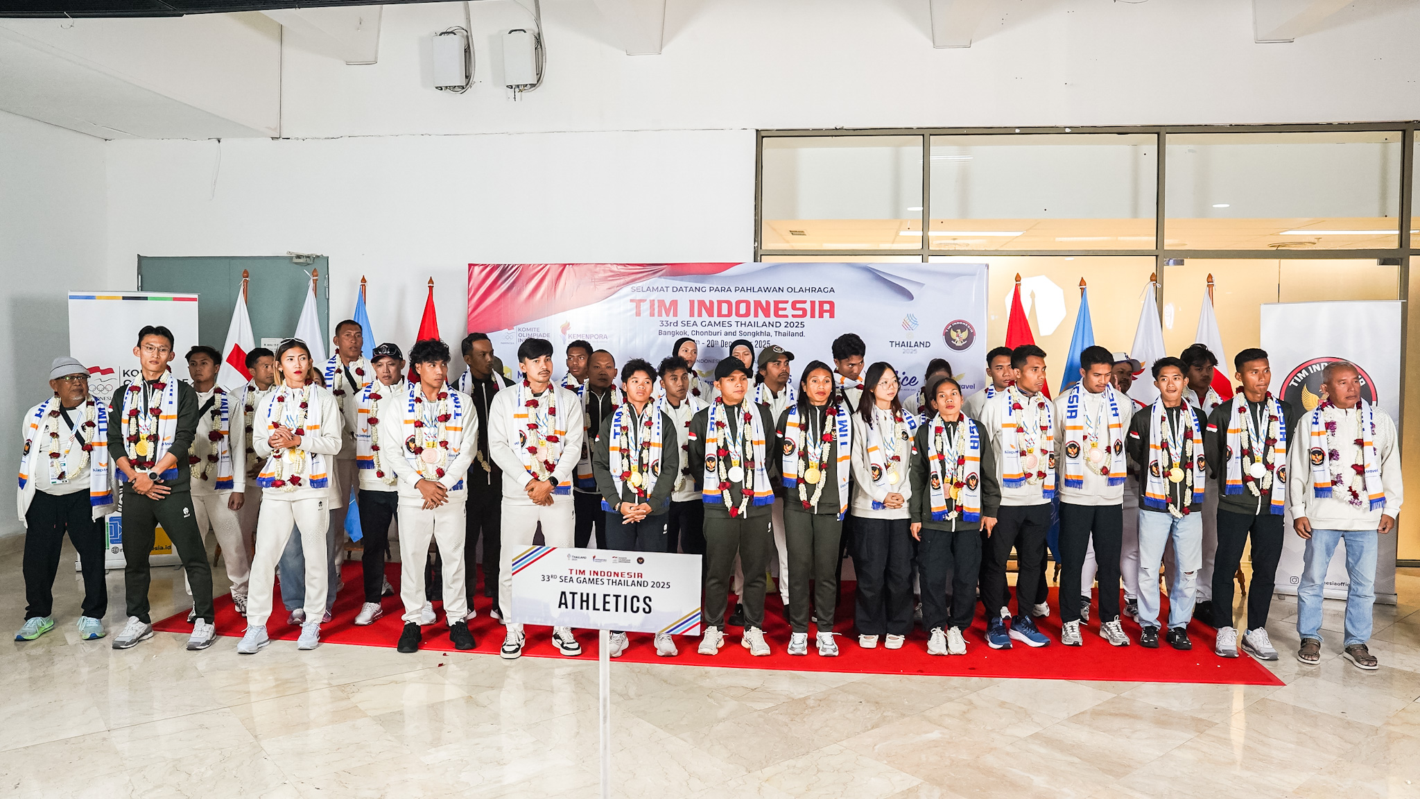 Kepulangan Tim Atletik Indonesia dari SEA Games 2025